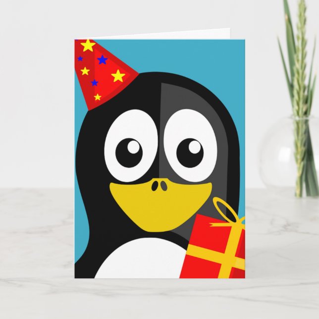 "HAPPY BIRTHDAY" PENGUIN CARD (Front)