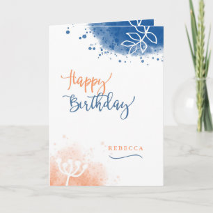 Happy Birthday Personalise with Custom Name Card