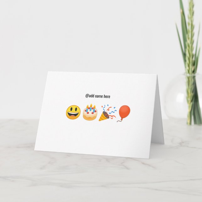 Happy Birthday | Personalised Emoji Birthday Card (Front)