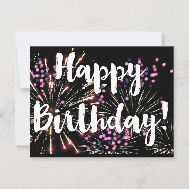 Happy birthday Personalised hand written note Card (Front)