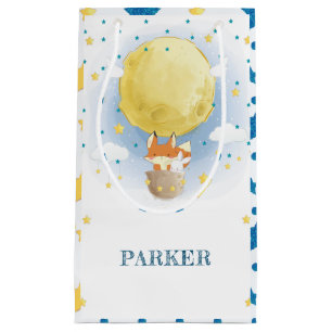 Happy Birthday Personalised Moon Air Balloon Small Gift Bag