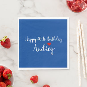 Happy Birthday Personalised Napkin