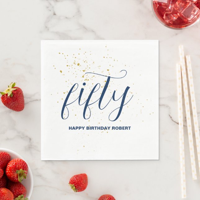 Happy Birthday Personalised Napkin (Insitu)