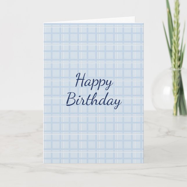 Happy Birthday Personalizable | Modern Minimalist  Card (Front)