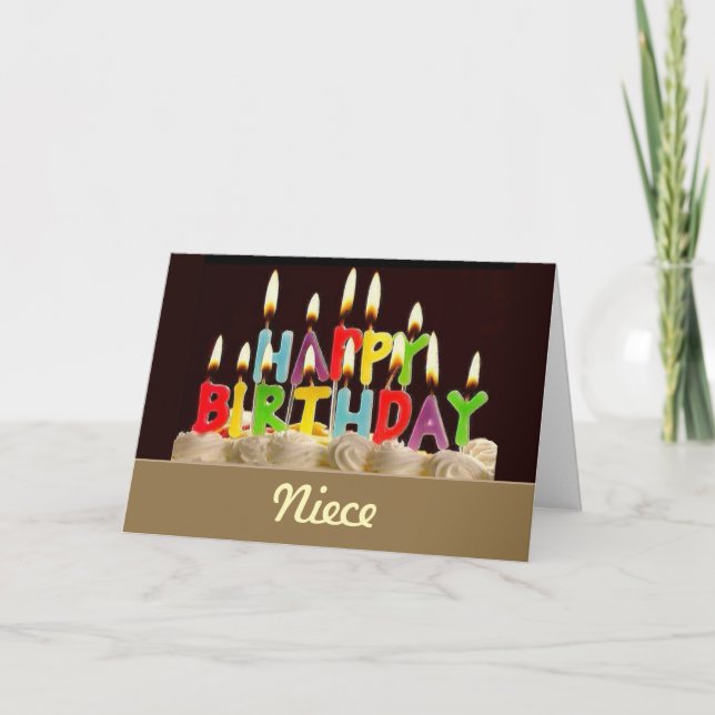 HAPPY BIRTHDAY! PERSONALIZED Niece CARD (Front)