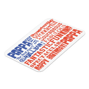 Happy Birthday PERSONALIZED USA FLAG Magnet