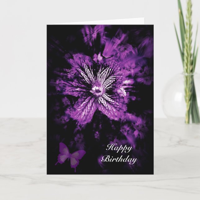 Happy Birthday Petals Card (Front)