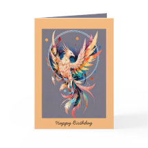 Happy birthday phoenix rising customisable text