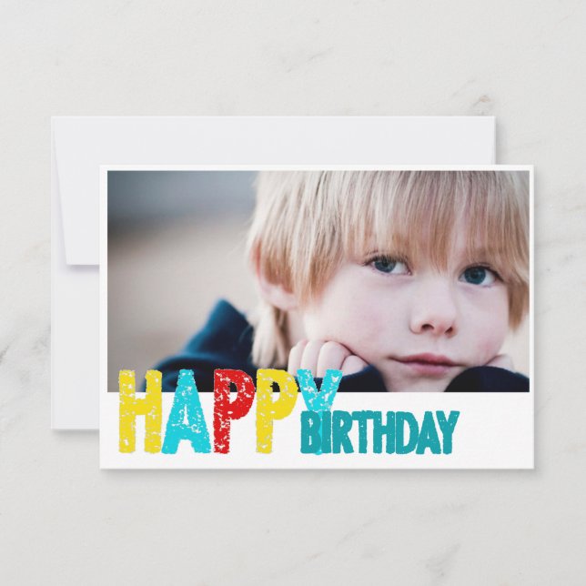 happy birthday photo card (Front)