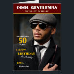 Happy Birthday Photo Magazine Cover Custom Card<br><div class="desc">Happy Birthday Photo Magazine Cover Custom Card is a fun card you can recreate for yourself. It looks similar to a magazine design on the cover. Leave or Replace the Photograph with yours on the cover and replace the words on the cover and inside with yours. The card will make...</div>