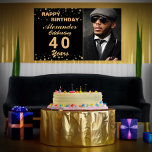 Happy Birthday Photo Party Event Gold Black Custom Poster<br><div class="desc">Happy Birthday Photo Party Event Gold Black Custom Poster is great for that elegant and classy birthday party. Personalise it with your photo and information.</div>