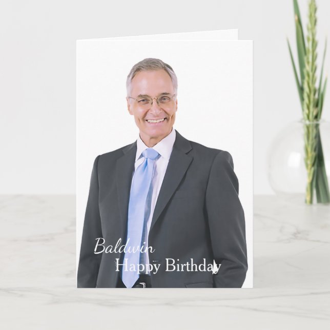 Happy Birthday Photo Personalise Card (Front)