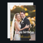 Happy Birthday Photo wife husband  Card<br><div class="desc">Happy Birthday Photo wife husband</div>