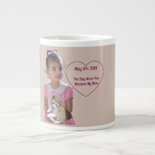 Happy Birthday Photos Cat & Mum  Large Coffee Mug