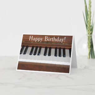 Happy Birthday Piano Card
