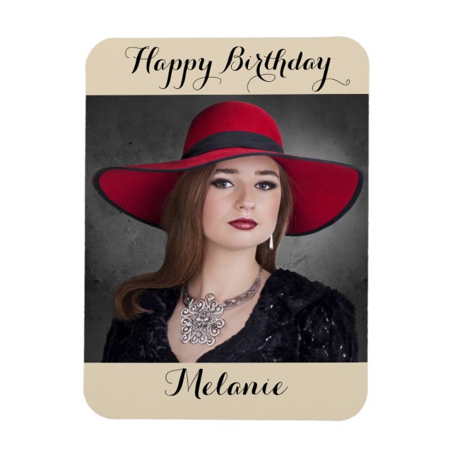 Happy Birthday Picture Magnet (Vertical)
