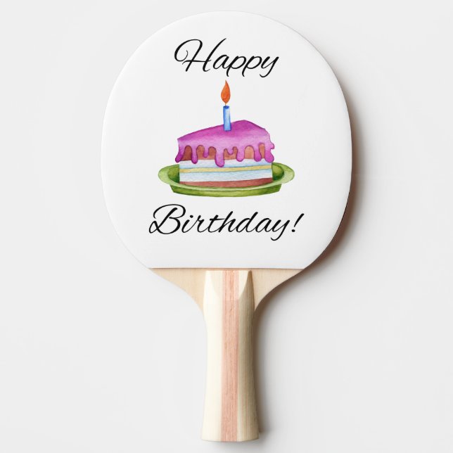 Happy Birthday! Ping Pong Paddle (Front)