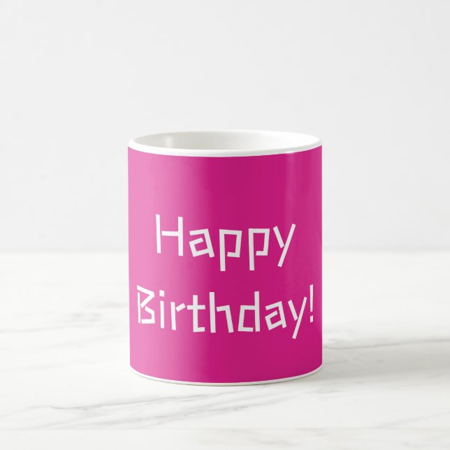 Happy Birthday pink Coffee Mug (Center)