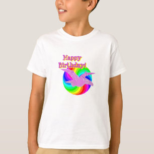 Happy Birthday Pink Dinosaur Pteranodon T-Shirt