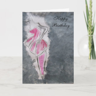Happy Birthday (pink dress) Card