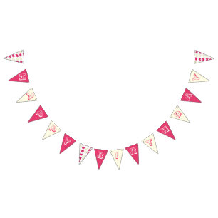 Happy Birthday Pink Frosted Animal Cookies Circus Bunting
