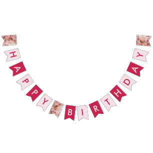 Happy Birthday Pink Party Bunting