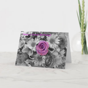 Happy Birthday- Pink Rose Card