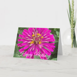 Happy Birthday Pink Yellow Flower Card