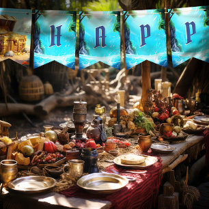 Happy Birthday Pirate Paradise Bunting