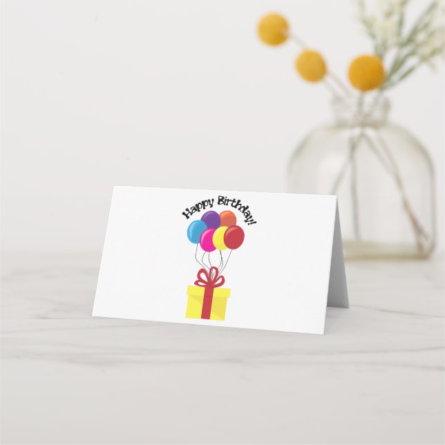 Happy Birthday! Place Card (Front)