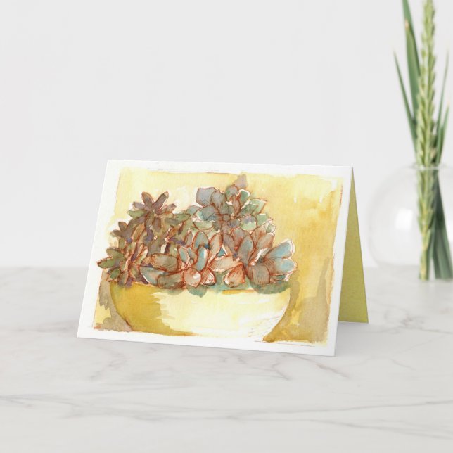 Happy Birthday Plant Friend Succulent Sunlight Card (Front)