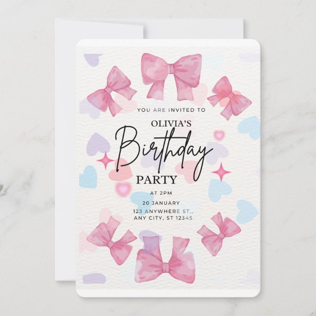 Happy Birthday pnik  Invitation (Front)