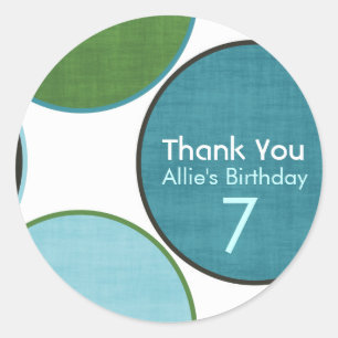 Happy Birthday Polka-Dot  Customisable Stickers