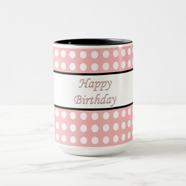 Happy Birthday Polka Dot Mug (Center)