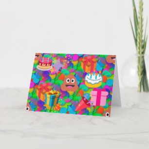 happy birthday poop emoji card