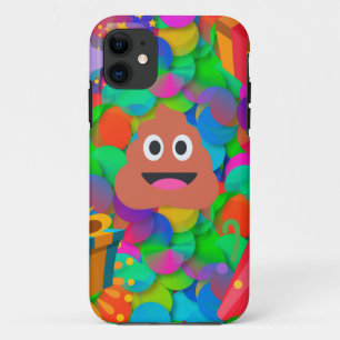 happy birthday poop emoji iPhone 11 case
