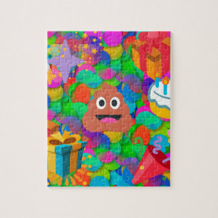happy birthday poop emoji jigsaw puzzle