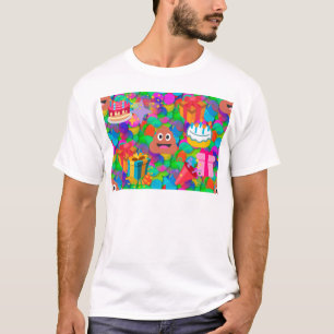 happy birthday poop emoji T-Shirt