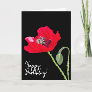 "Happy Birthday” Poppy Card