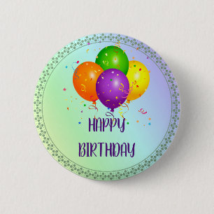 Happy Birthday, popular design,  6 Cm Round Badge