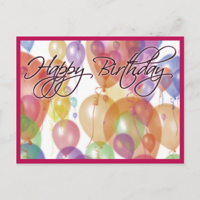 Happy Birthday Post Card (Front)