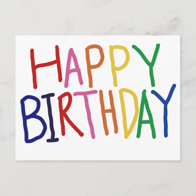 Happy Birthday postcard (Front)