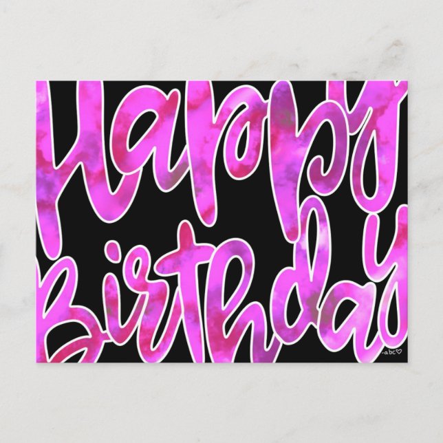 Happy Birthday Postcard (Front)