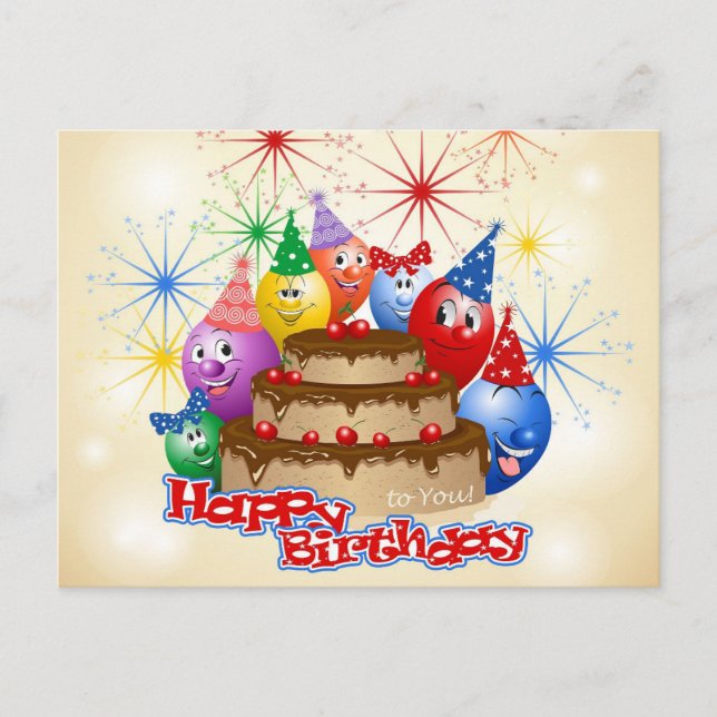 Happy birthday postcard (Front)