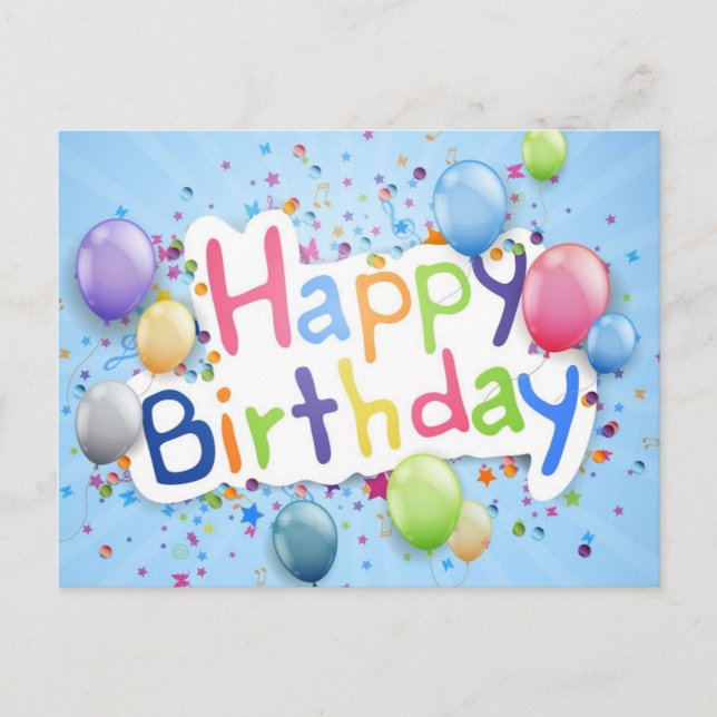 happy birthday postcard (Front)