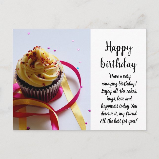 Happy birthday postcard (Front)