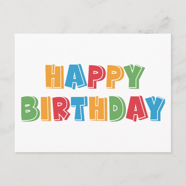 Happy Birthday  Postcard (Front)