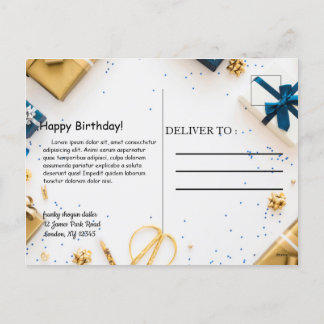 happy birthday postcard