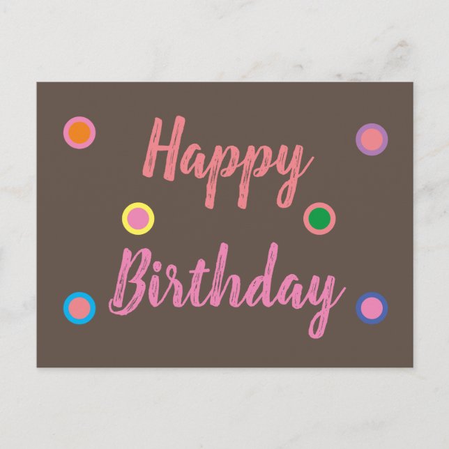 Happy Birthday Postcard (Front)