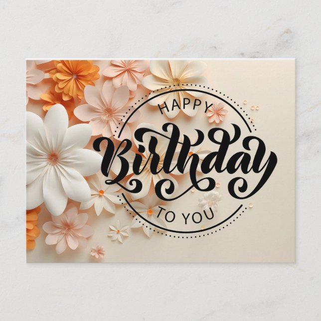 Happy Birthday Postcard (Front)